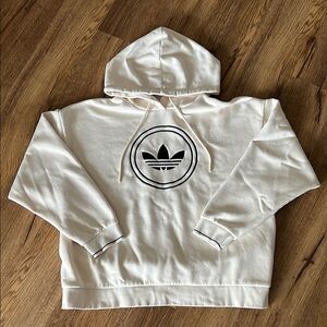 Adidas Originals pull-over Hoodie, cream, 2 small stains (see photos)